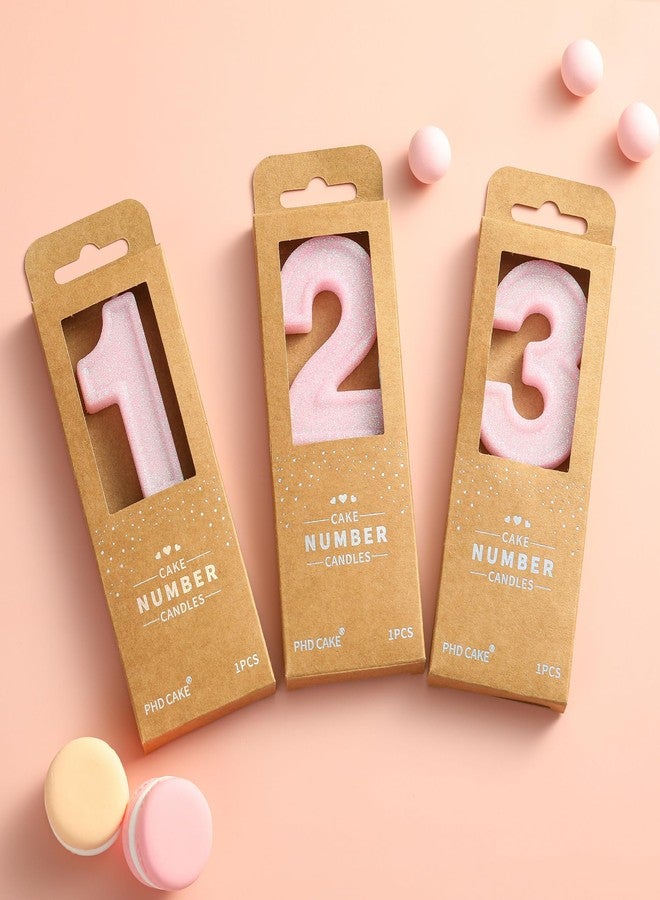 PHD CAKE 2.76 Inch Luxe Pink Glitter 1 Number Birthday Candles, Pink Number Candles, Cake Number Candles, Party Celebration - Image 5